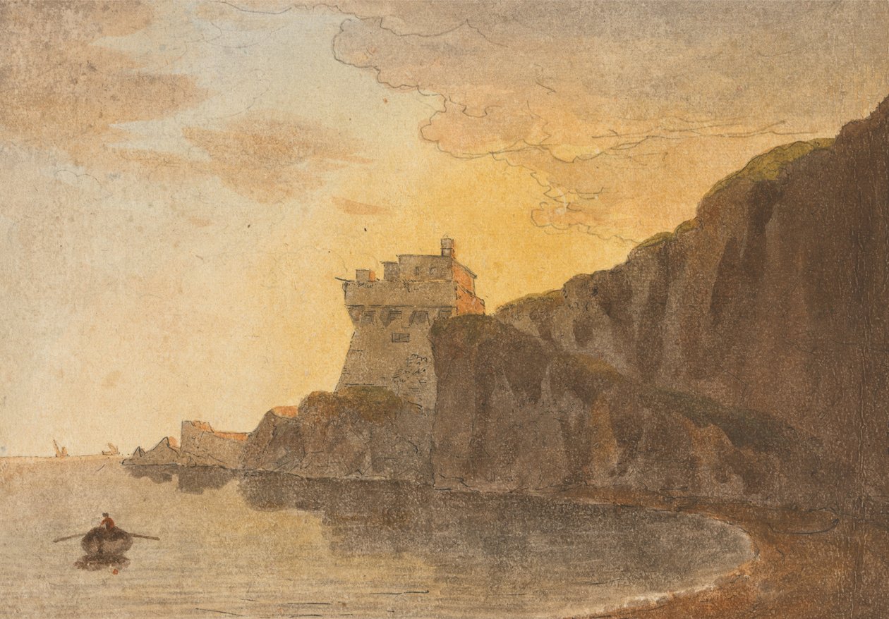 Na baía de Salerno, perto de Vietri de John Warwick Smith