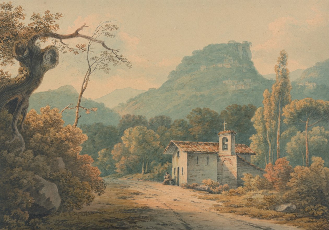 O Hermitage em Frascati de John Warwick Smith