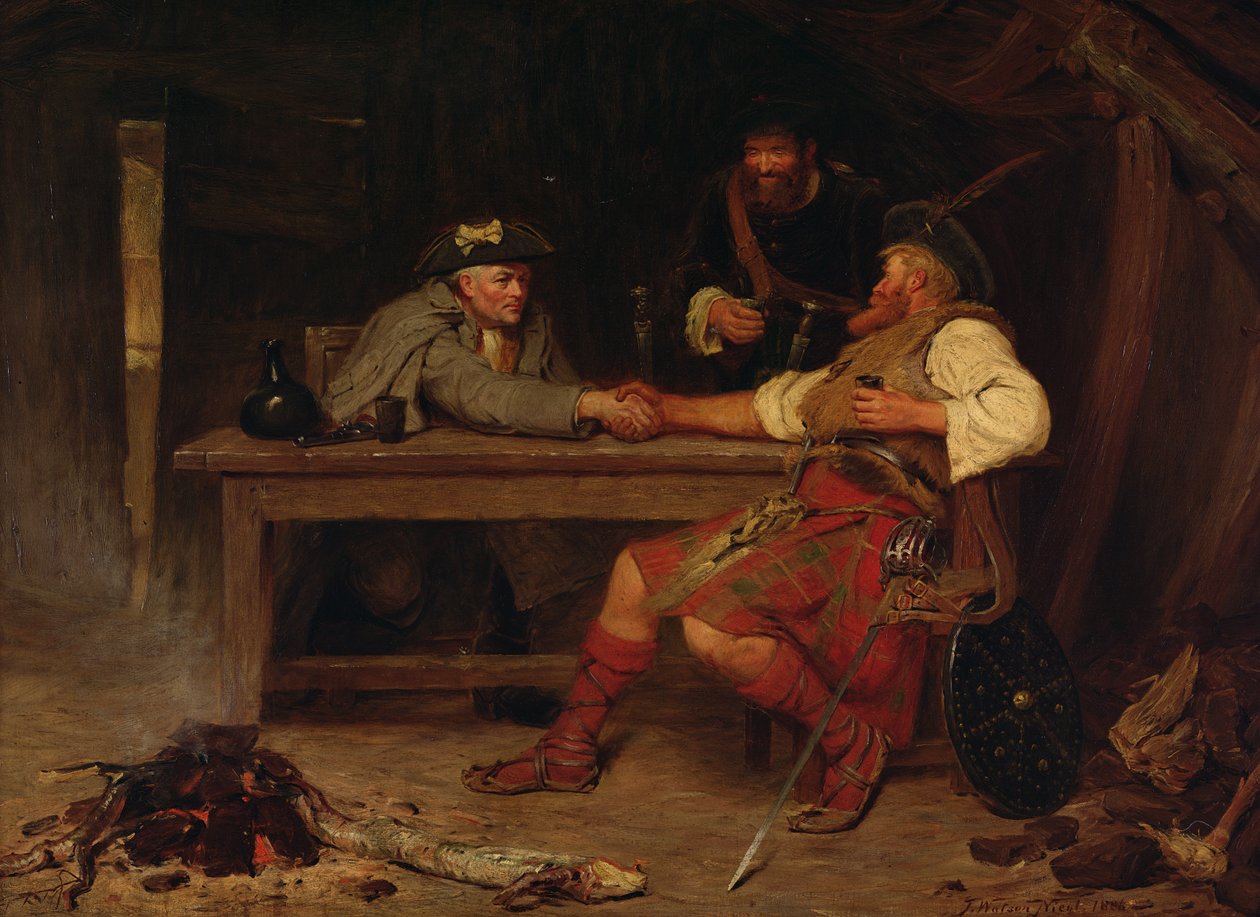 Para melhor ou pior - Rob Roy and the Baillie, 1886 de John Watson Nicol