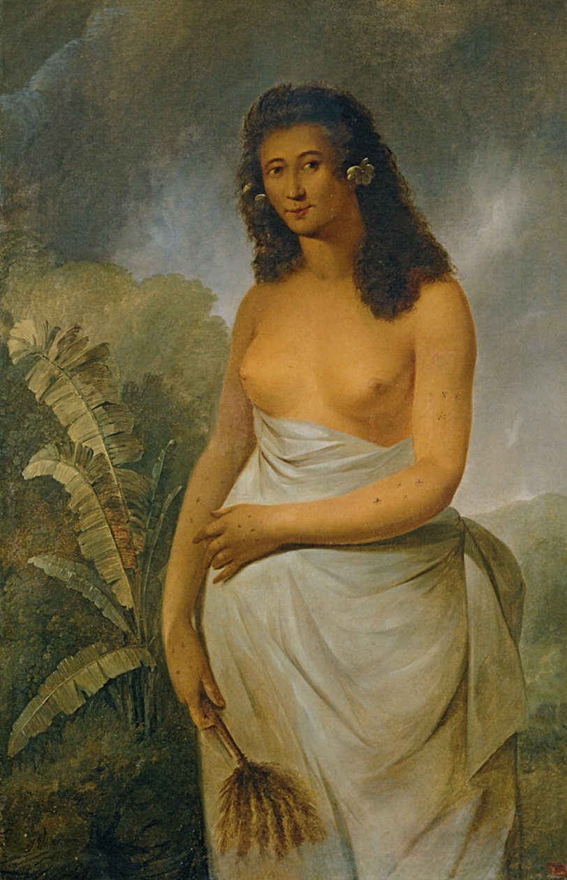 A princesa taitiana Poedua, filha de Oreo de John Webber