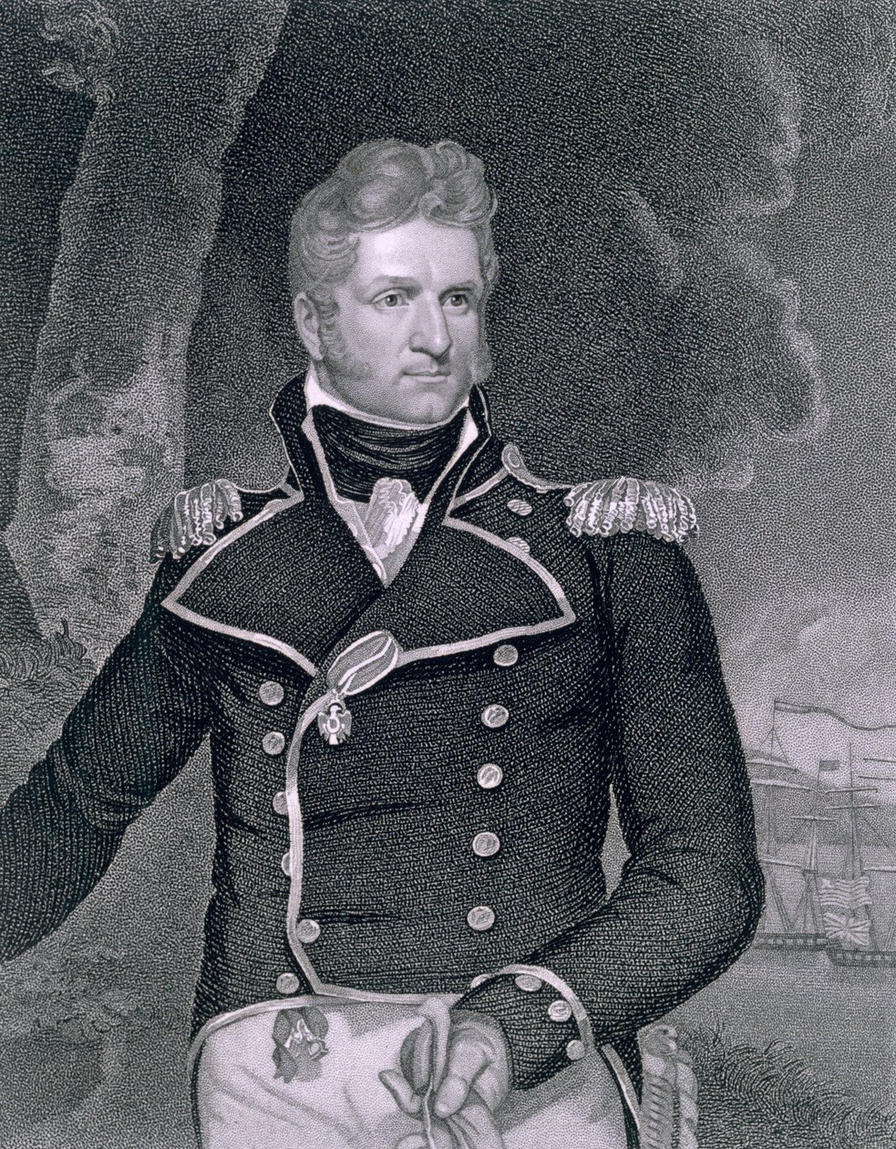 Thomas Macdonough (1783-1825) gravado por John B. Forrest (1814-70) de John Wesley Jarvis