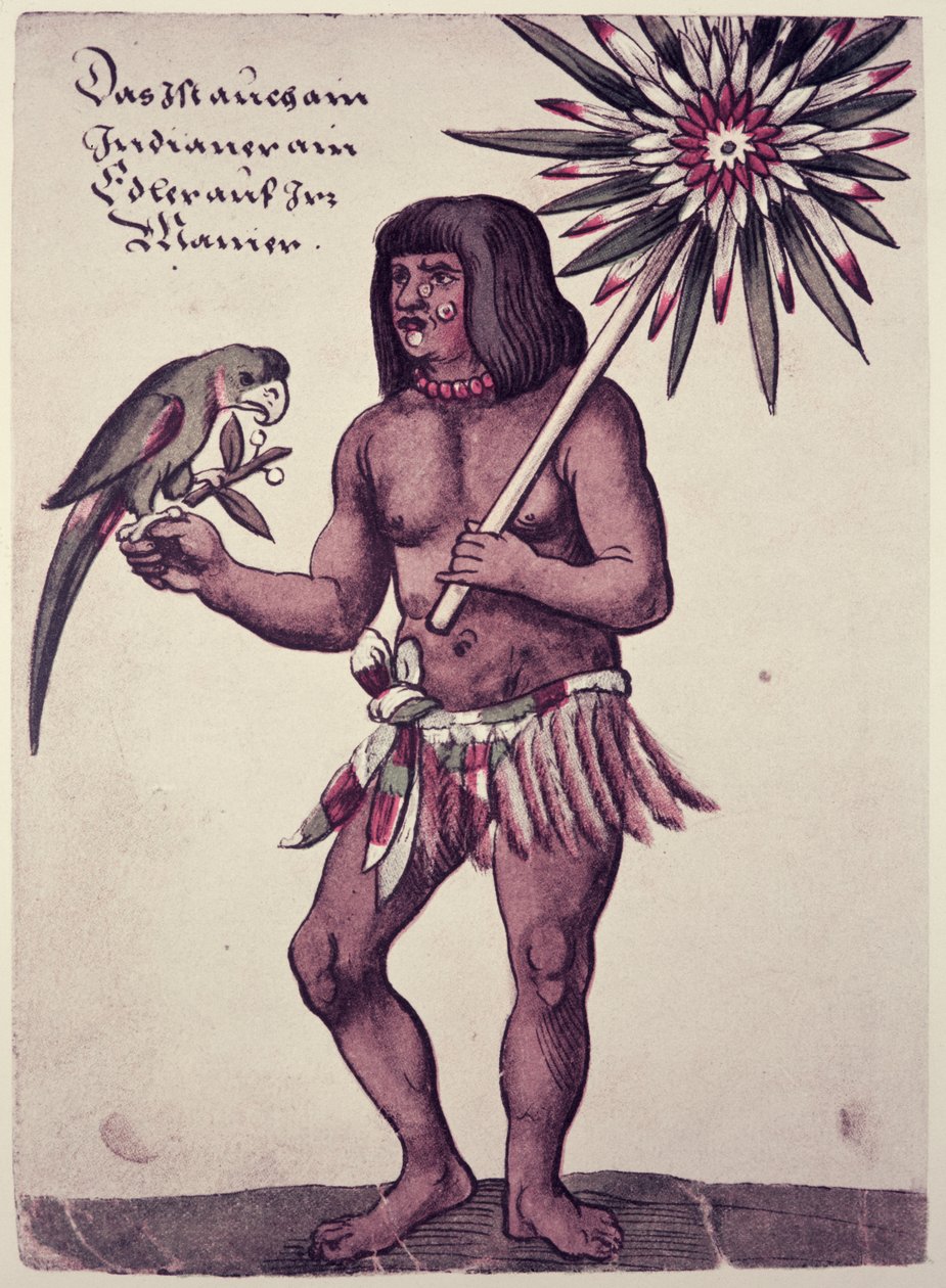 Índio da Amazônia, gravado por Theodore de Bry (1528-98) de John White