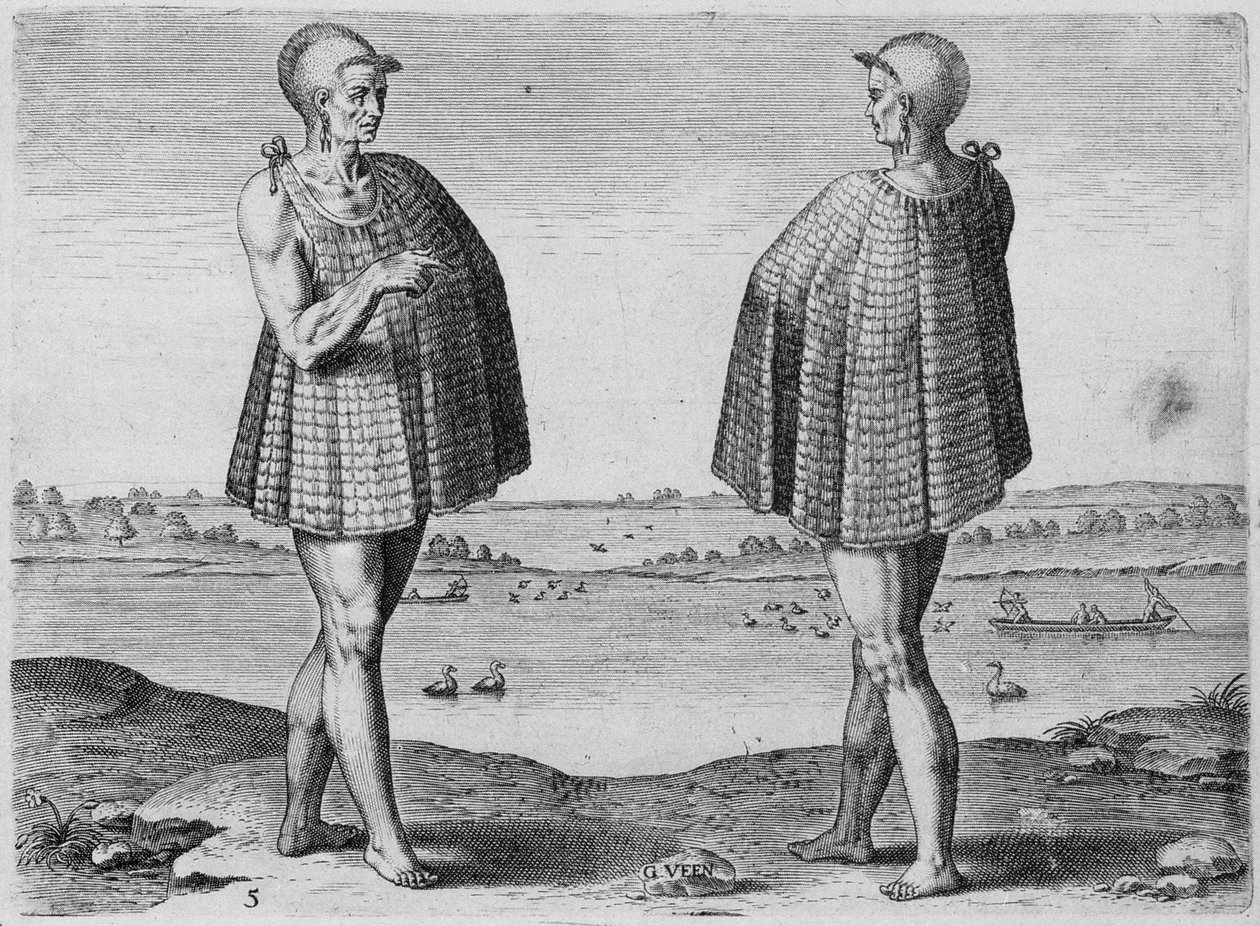Padre indiano, gravado por Theodor de Bry (1528-1598) de John White