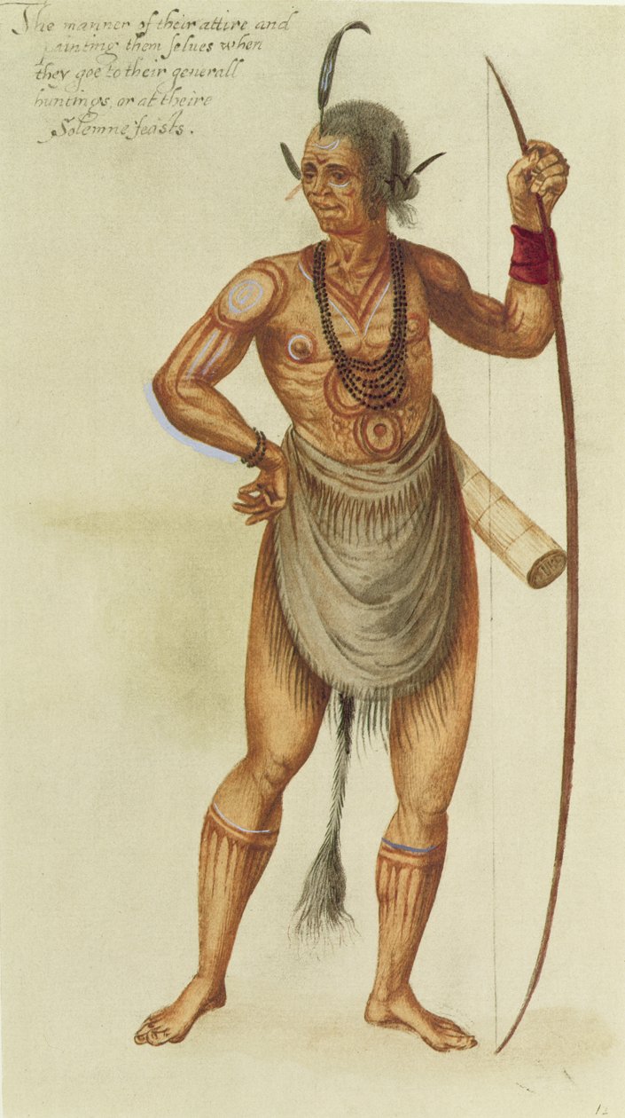 Indiano em pintura corporal de John White