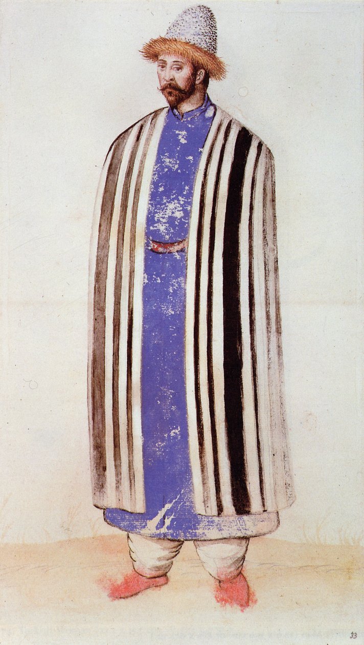 Homem tártaro ou uzbeque (litografia) de John White