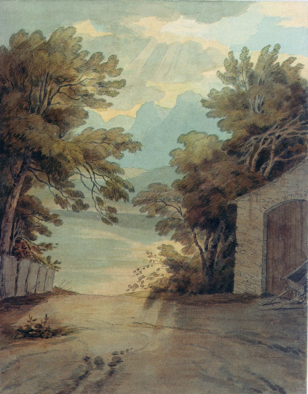 Uma passagem subterrânea para a pedreira de Liverpool (aquarela) de John White Abbott