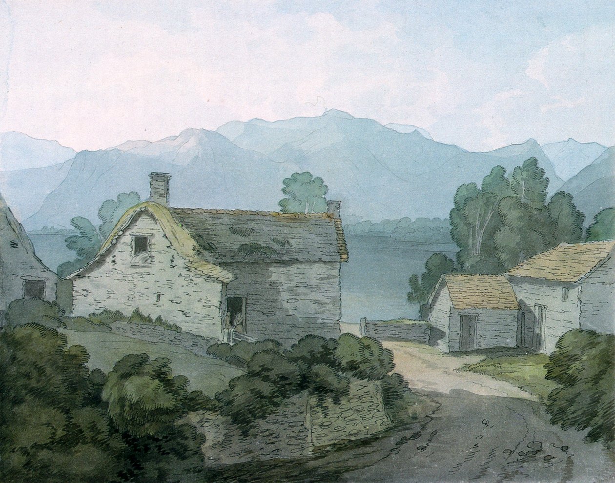 Em Ullswater, Cumberland, 1791 de John White Abbott