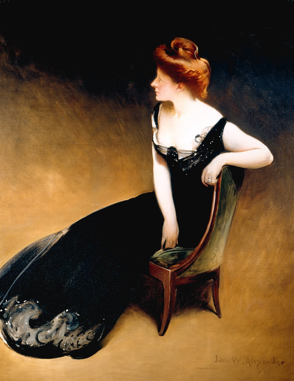 Retrato da Sra. V, Sra. Herman Duryea de John White Alexander