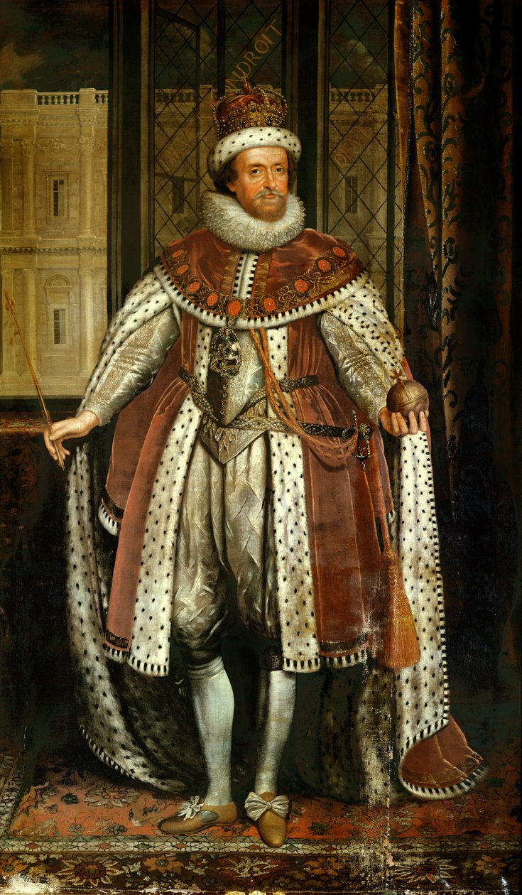 Rei Jaime I e VI da Escócia (depois de Paul van Somer) de John Whitehead Walton