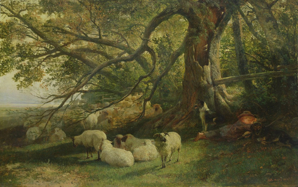Rebanho de Descanso, 1863 de John William Bottomley
