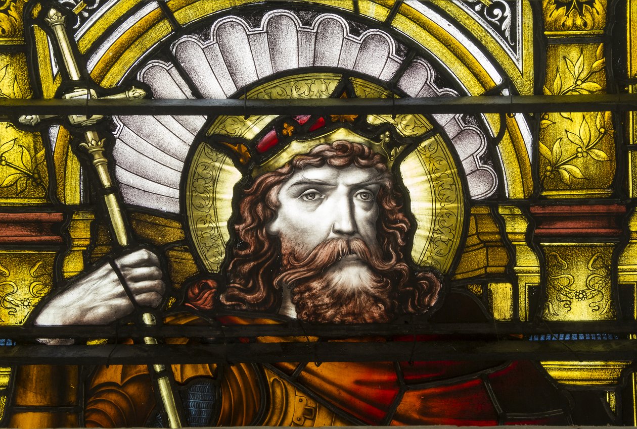 Oxford, Trinity College, James Powell e filhos, John William Brown (1842-1928), St Oswald, 1885 de John William Brown