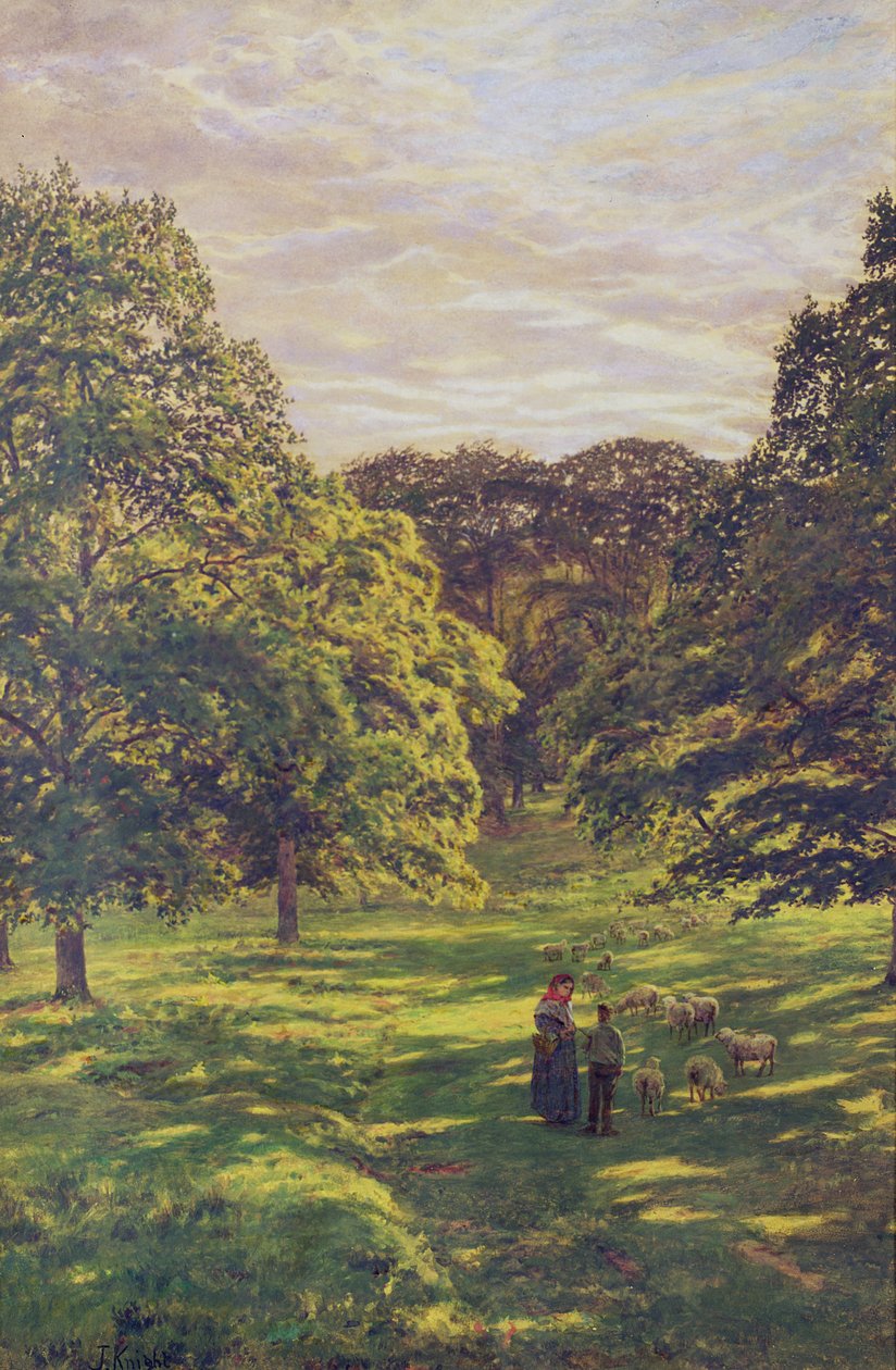 Cena do prado de John William Buxton Knight
