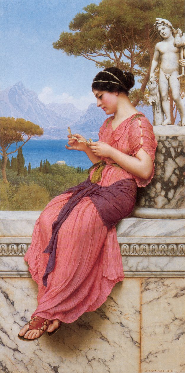 O doce bilhete a carta de amor de John William Godward