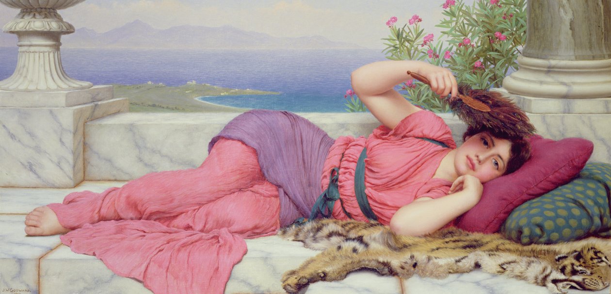 Descanso do dia do meio-dia, 1910 de John William Godward