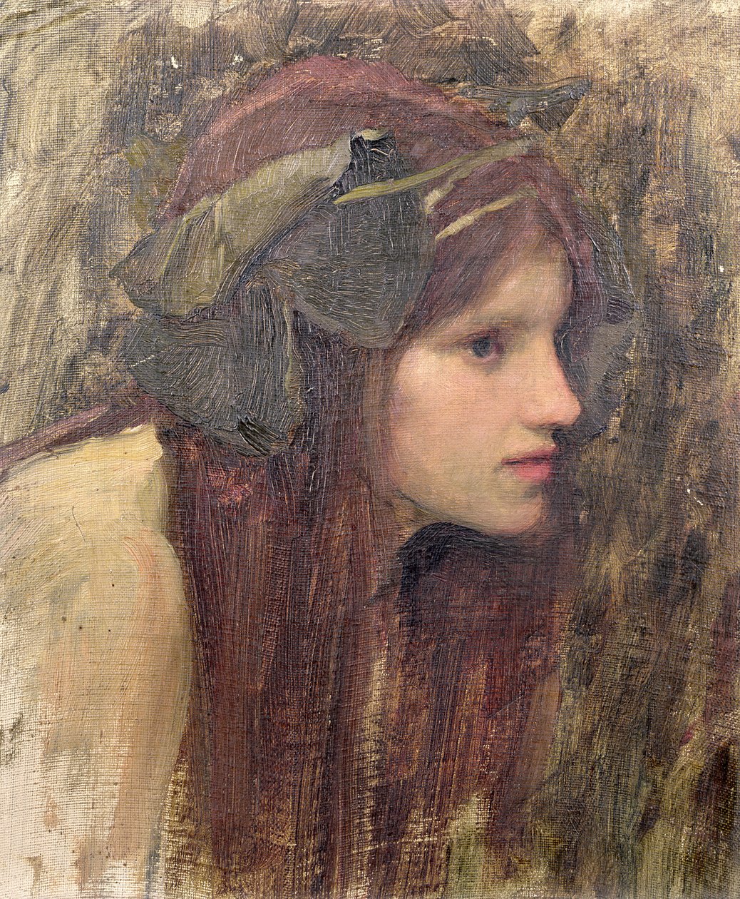 Um estudo para uma naiad de John William Waterhouse