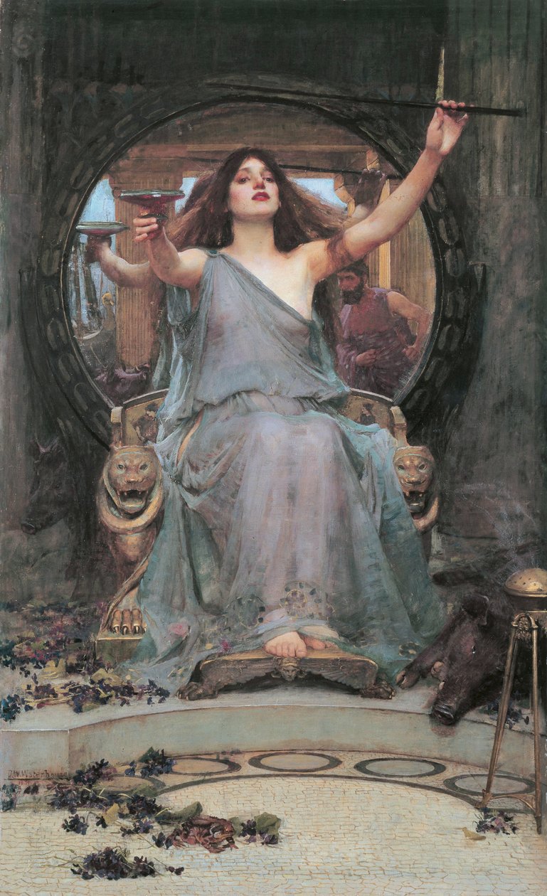 Circe oferecendo a taça para Odysseus de John William Waterhouse