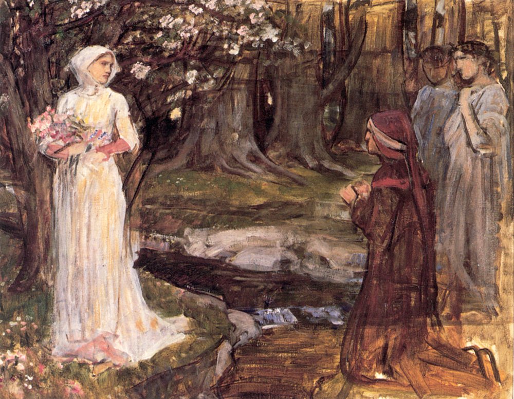 Dante e Matilda de John William Waterhouse