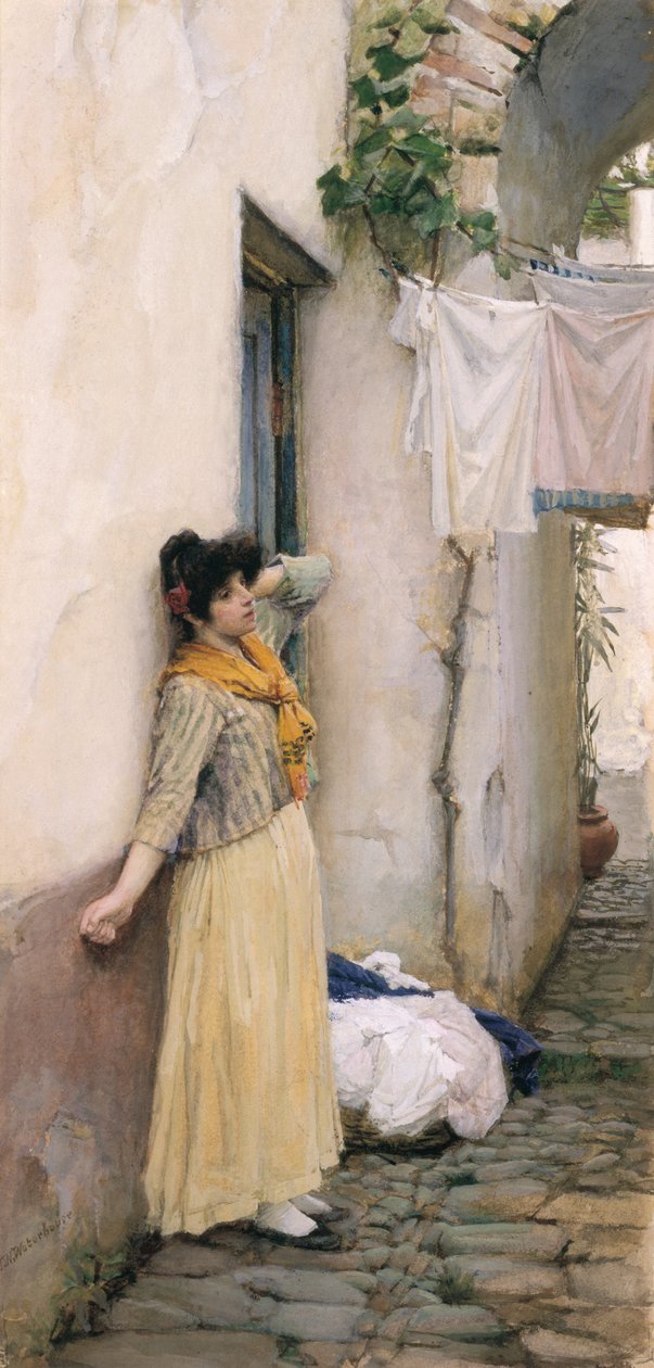 Menina italiana de John William Waterhouse