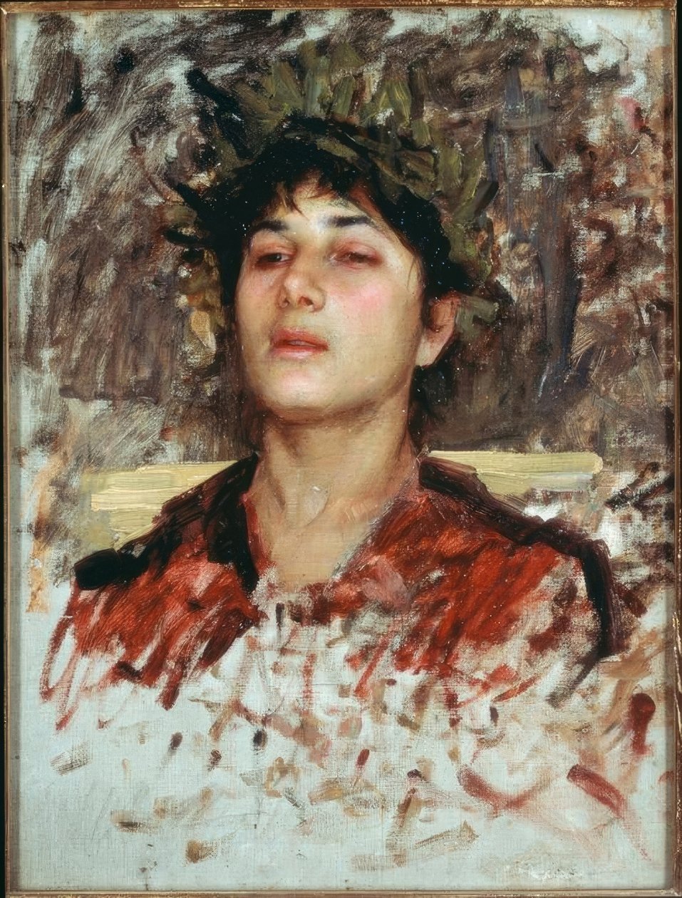 Estudo principal de um menino corso de John William Waterhouse