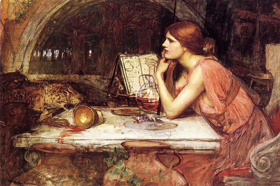 Esboço de circe de John William Waterhouse