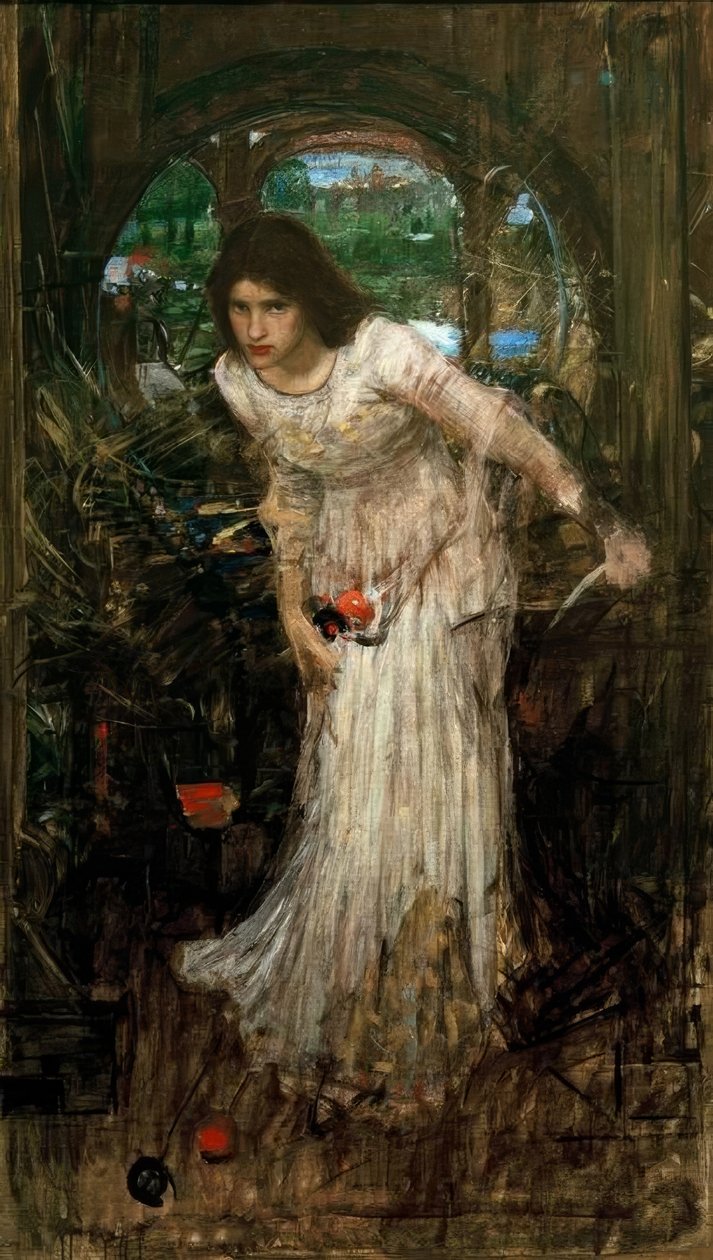 A Senhora de Shalott de John William Waterhouse