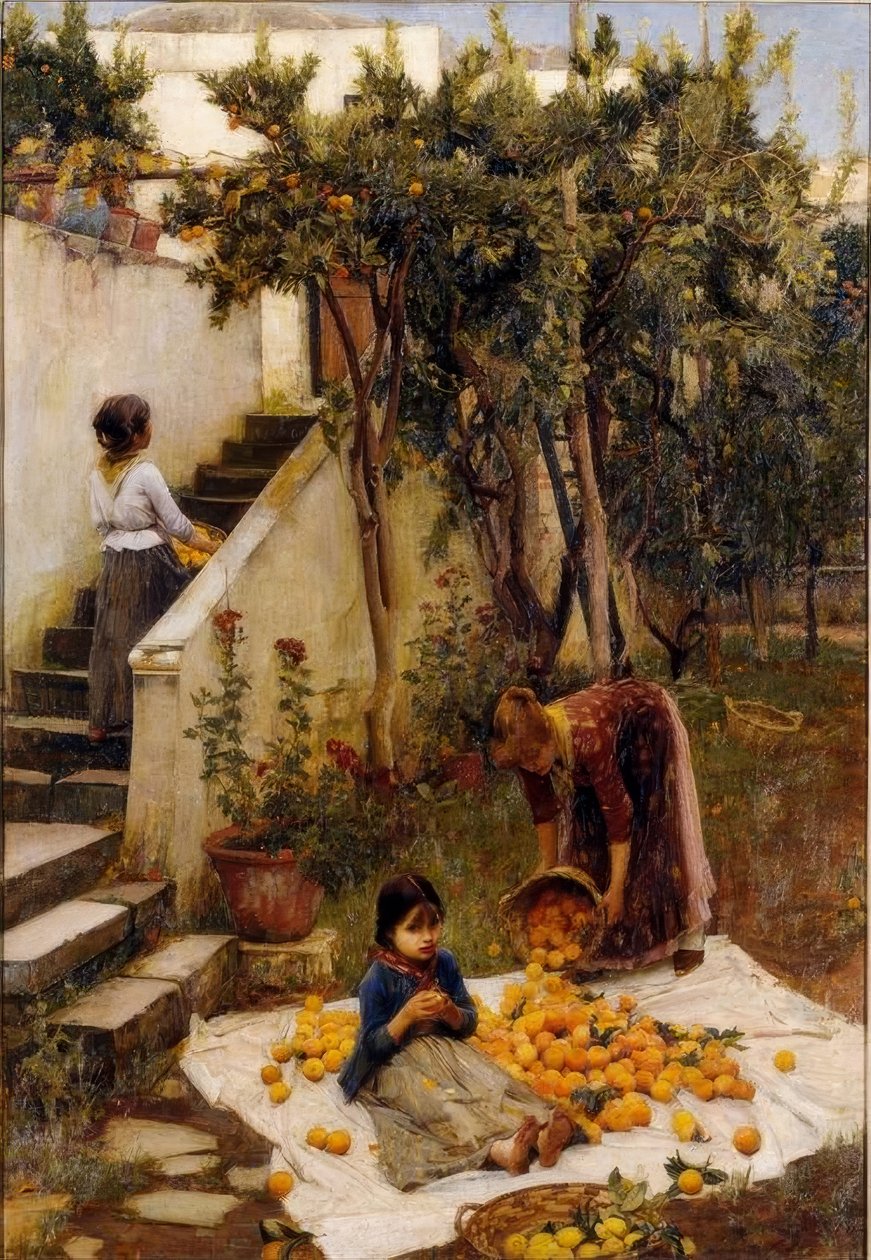 The Orange Gatherers de John William Waterhouse