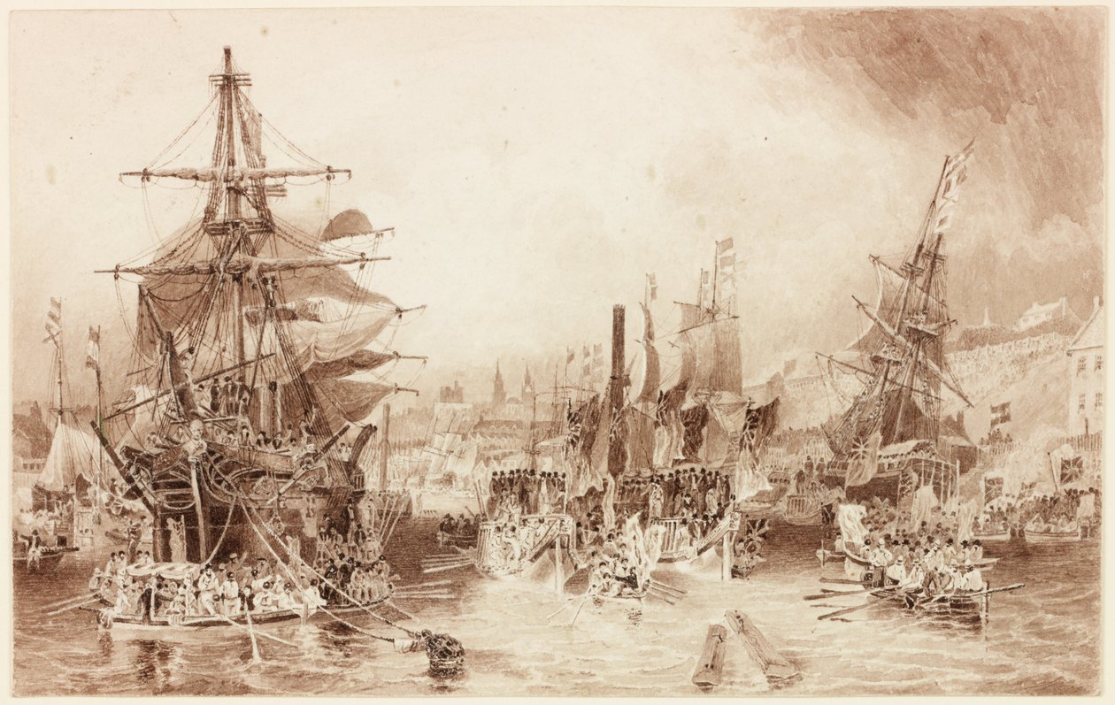 Dia da Ascensão (aquarela (marrom) no papel) de John Wilson Carmichael