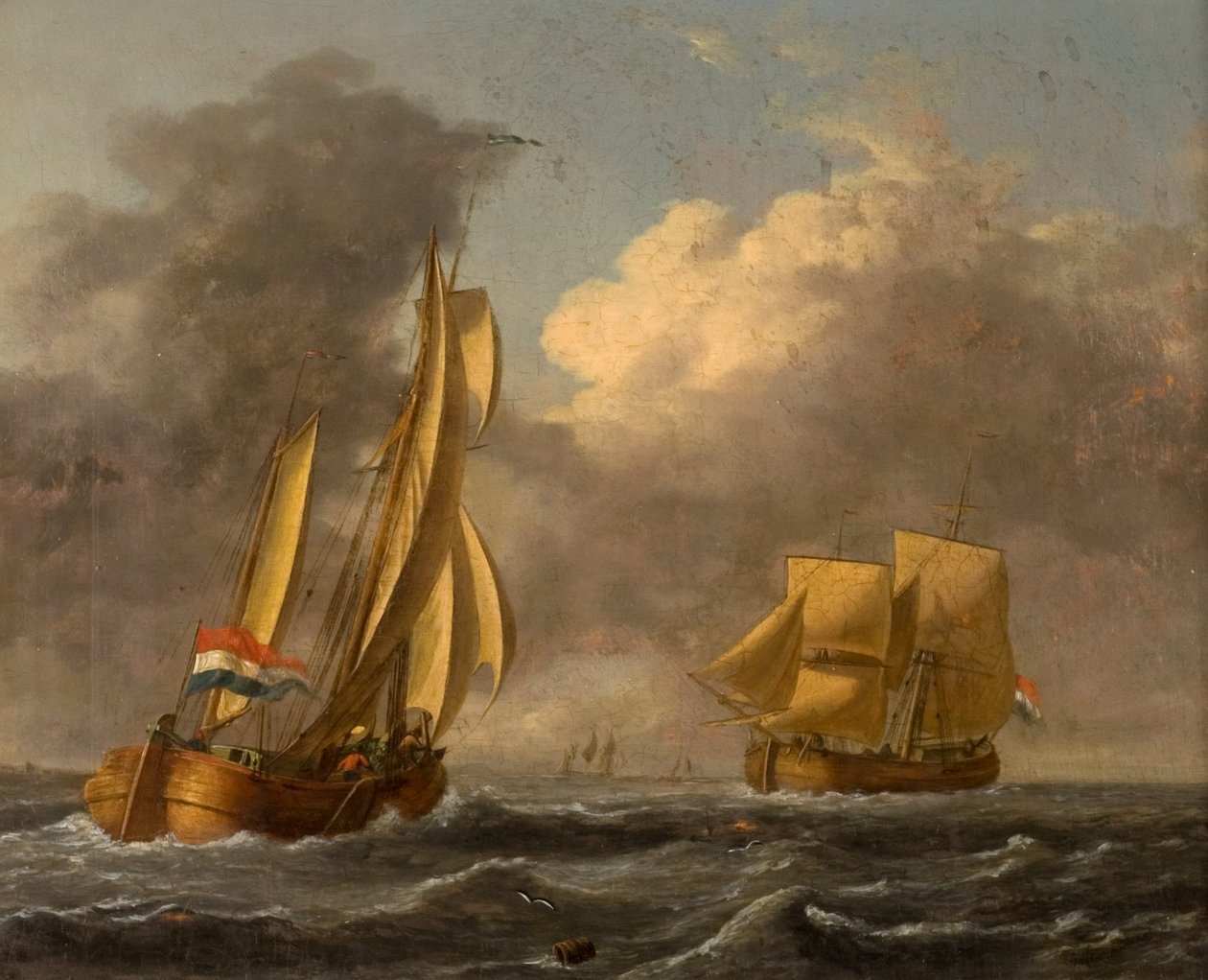 Galliots holandeses fora da costa de John Wilson Carmichael