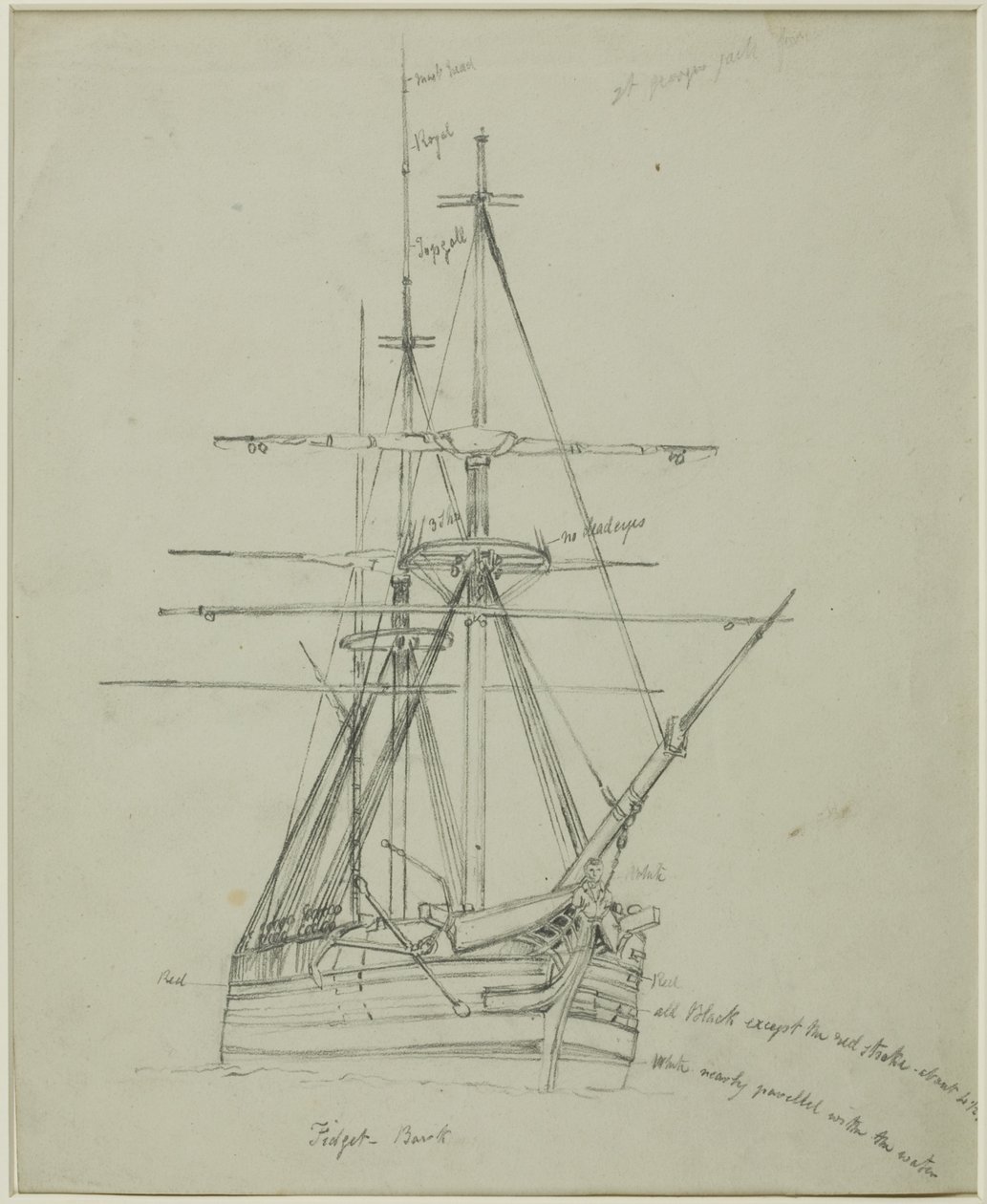 Fidget - Barque de John Wilson Carmichael