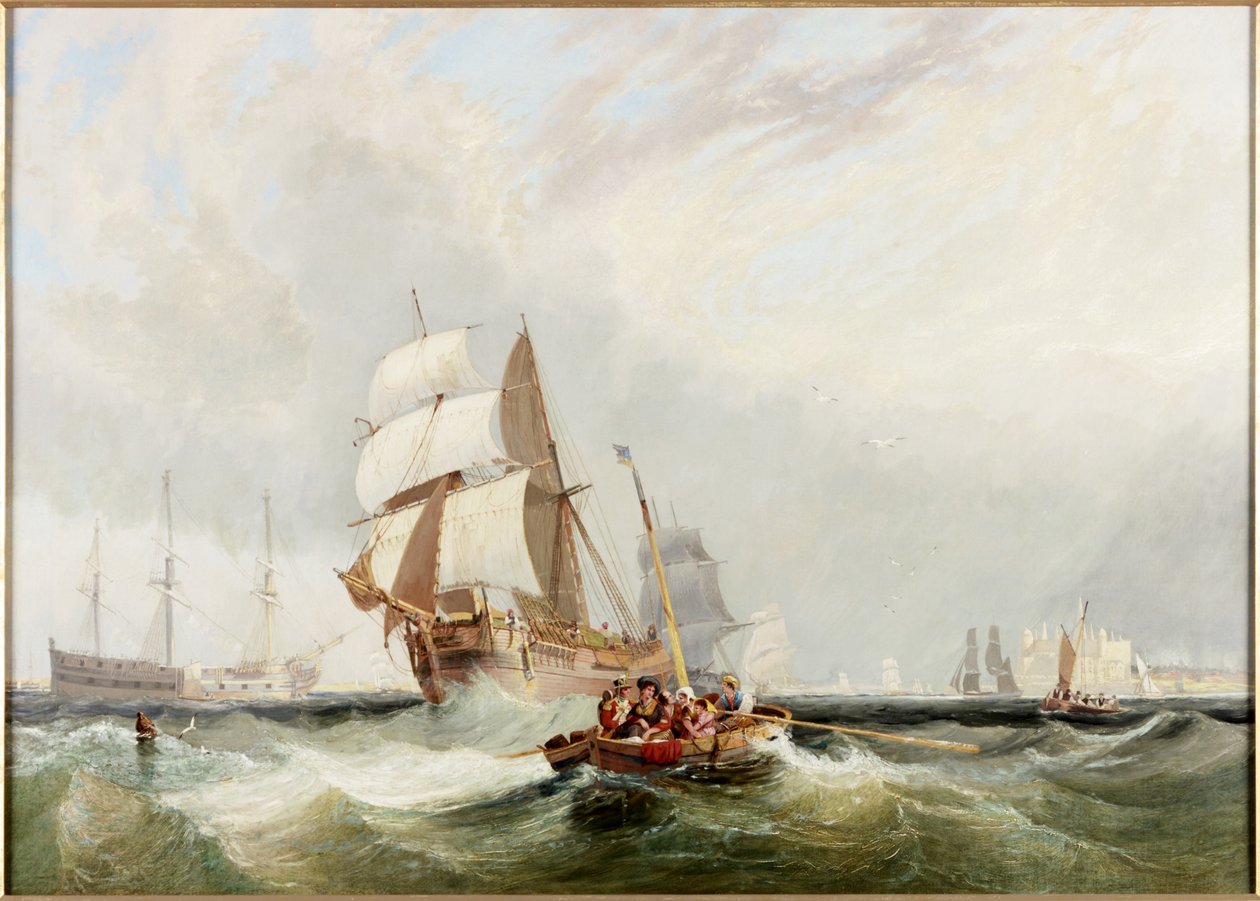 Envio em terra, um barco que transporta passageiros de John Wilson Carmichael