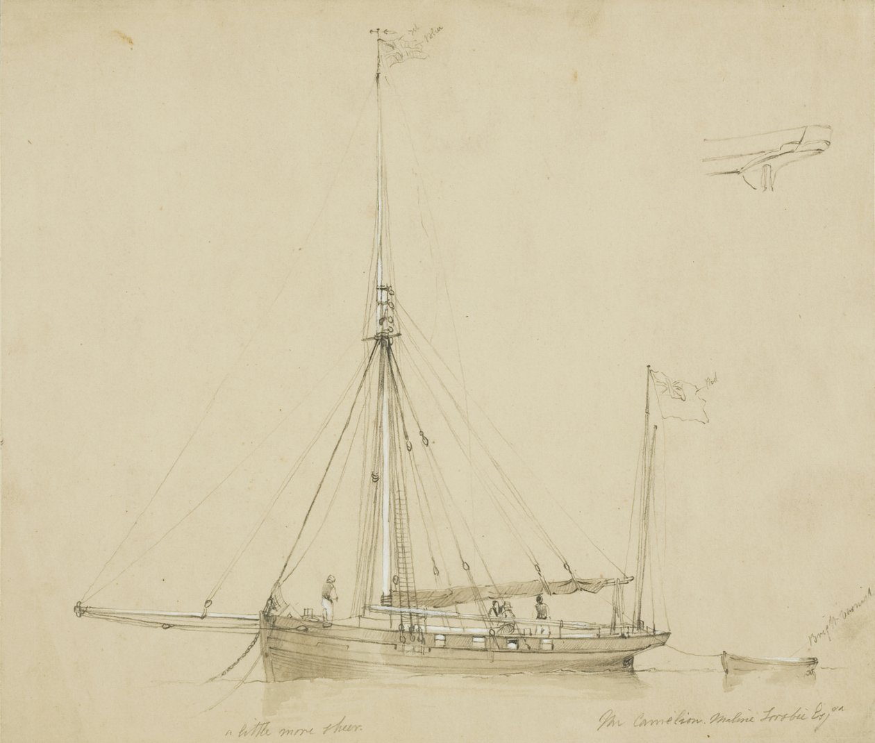O Camelion, Thaline Sosbie Esq. (lápis e aquarela sobre papel) de John Wilson Carmichael