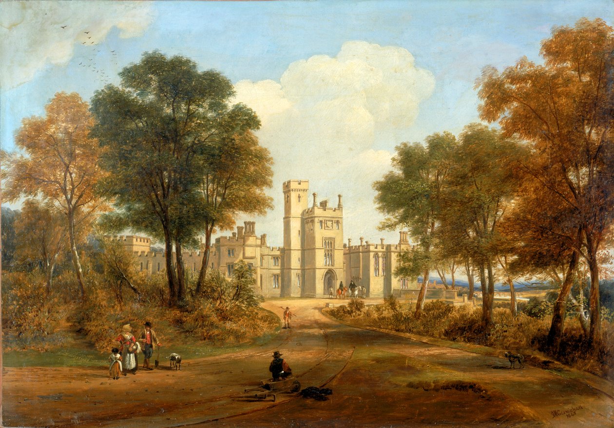 A entrada para o castelo de Beaufront, 1845 de John Wilson Carmichael