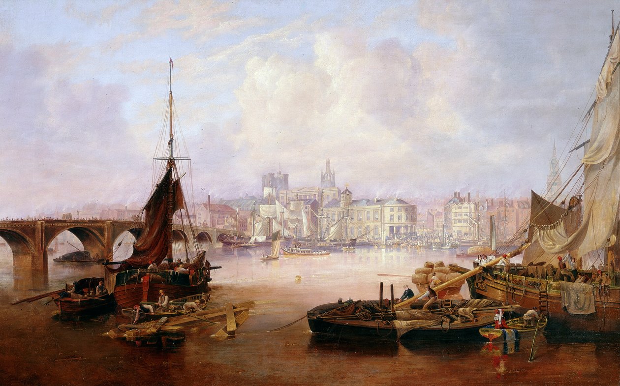 Barca do Prefeito no Tyne, 1828 de John Wilson Carmichael