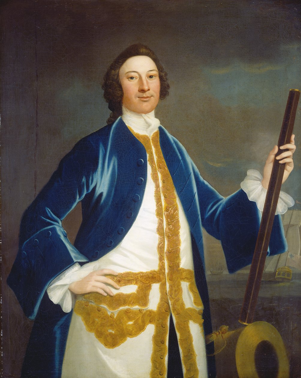 Oficial da Marinha britânica não identificado, c.1745 de John Wollaston