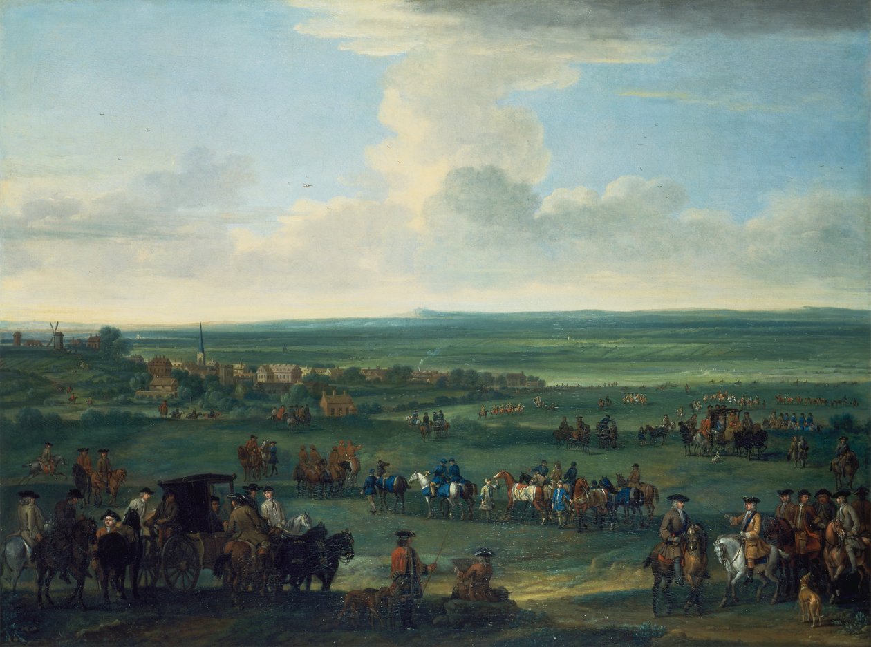 George I em Newmarket, 4 ou 5 de outubro de 1717 de John Wootton