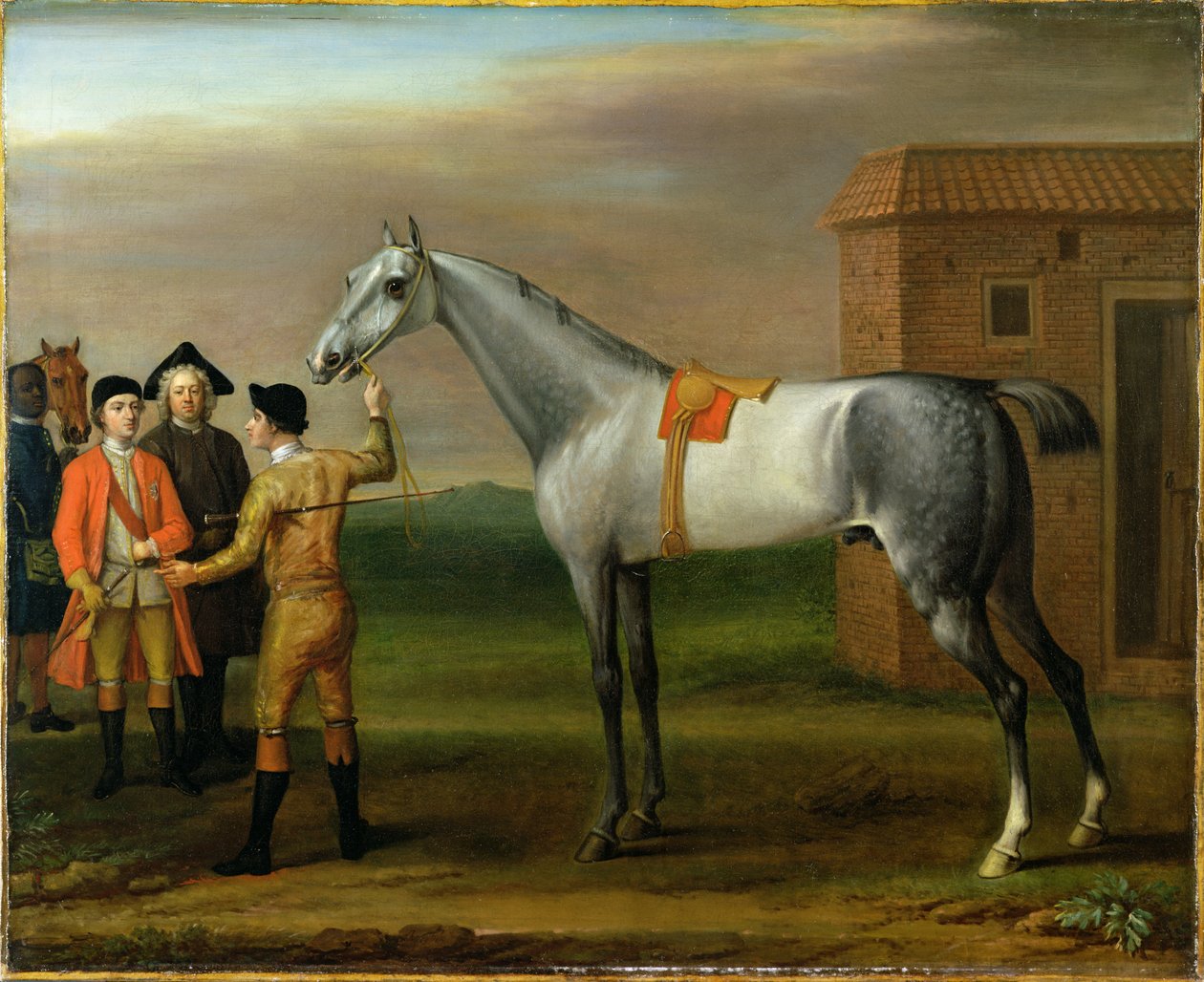 Lampreia, com seu dono, Sir William Morgan, em Newmarket, 1723 de John Wootton