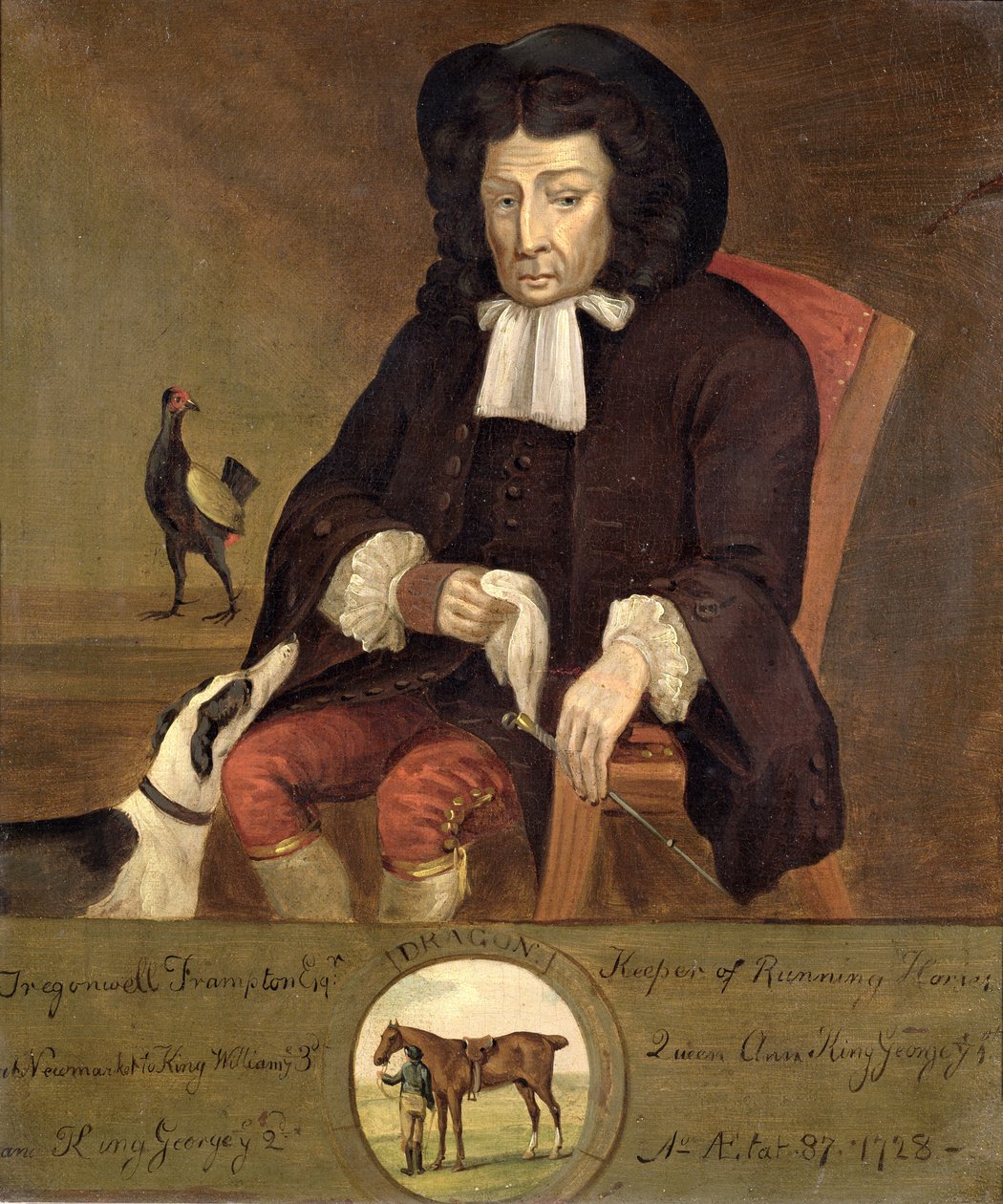 Tregonwell Frampton (1641-1727) Pai do Turf, 1728 de John Wootton