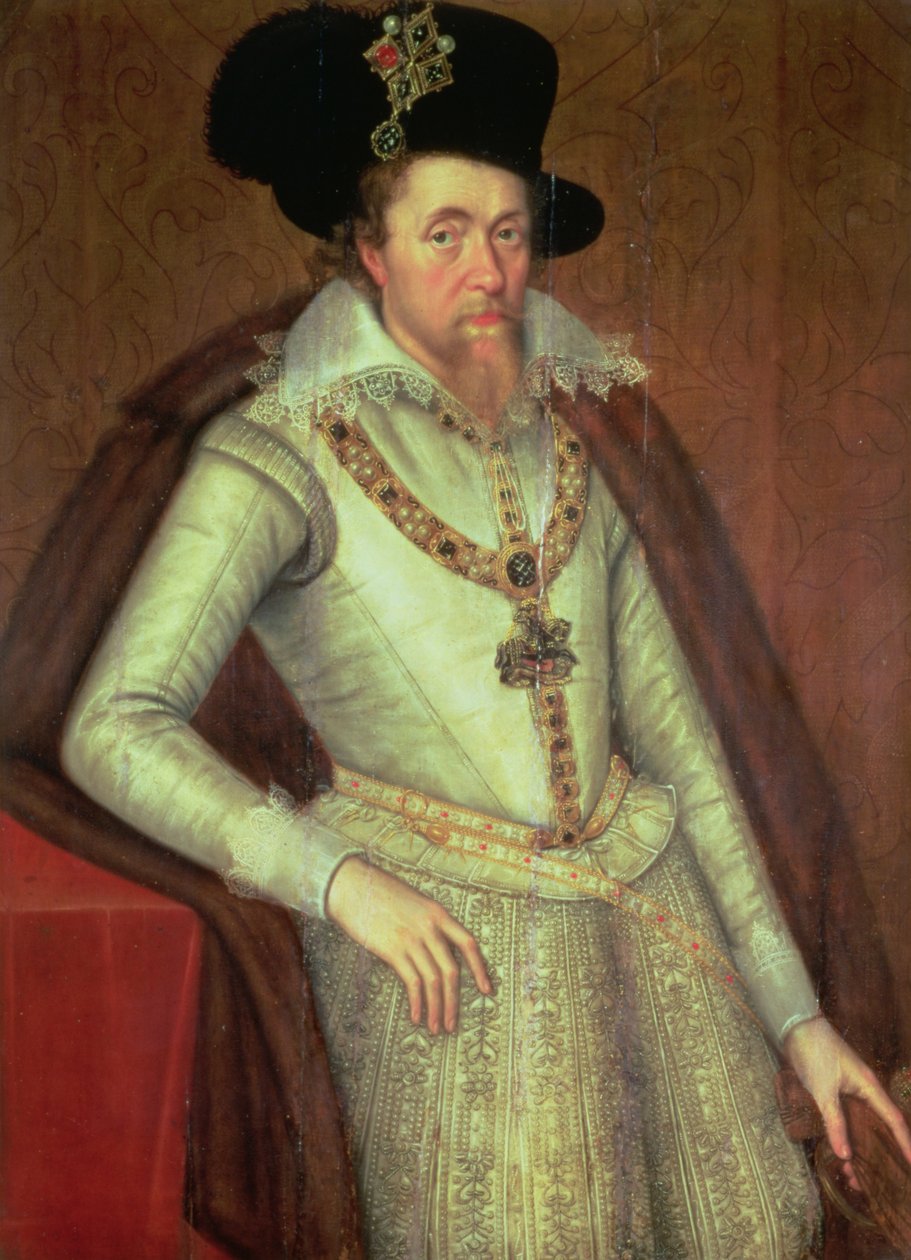 Tiago I (1603-25) e VI da Escócia (1567-1625) de John de, the Younger Critz