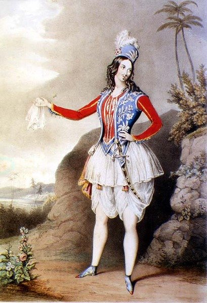 Louisa Fairbrother como Abdallah na extravagância 