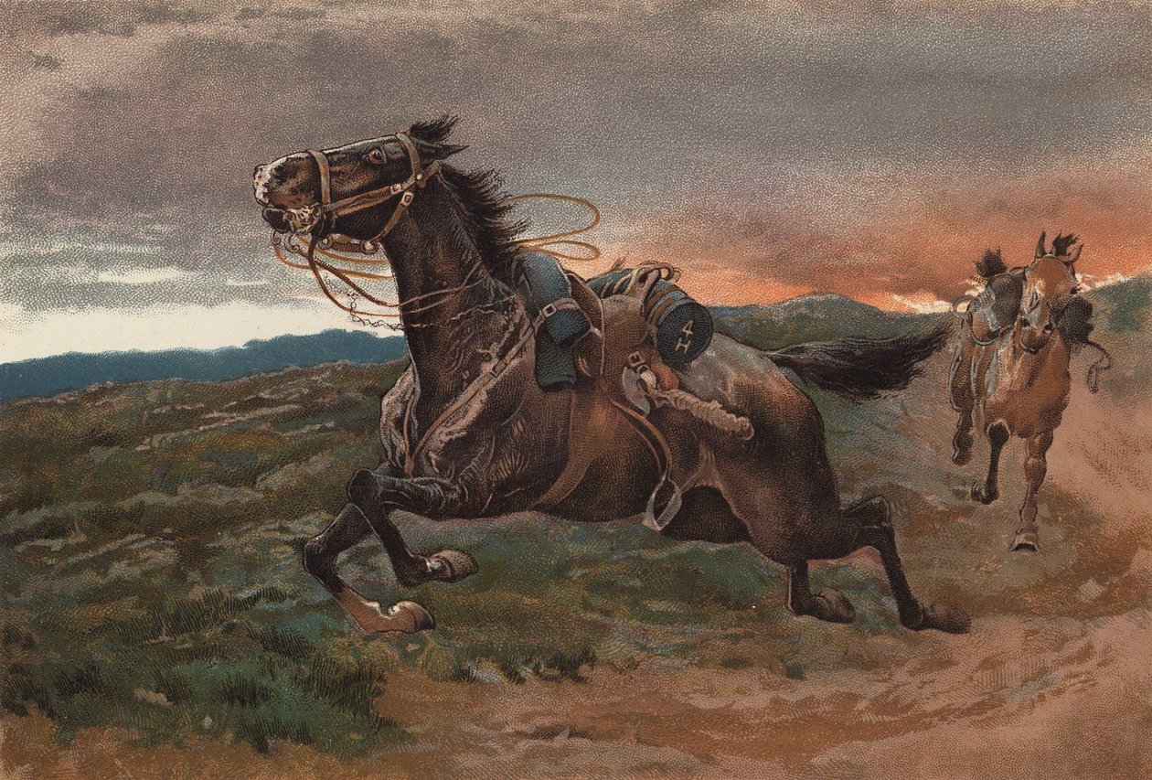 Em pânico (cromolito) de John (after) Charlton