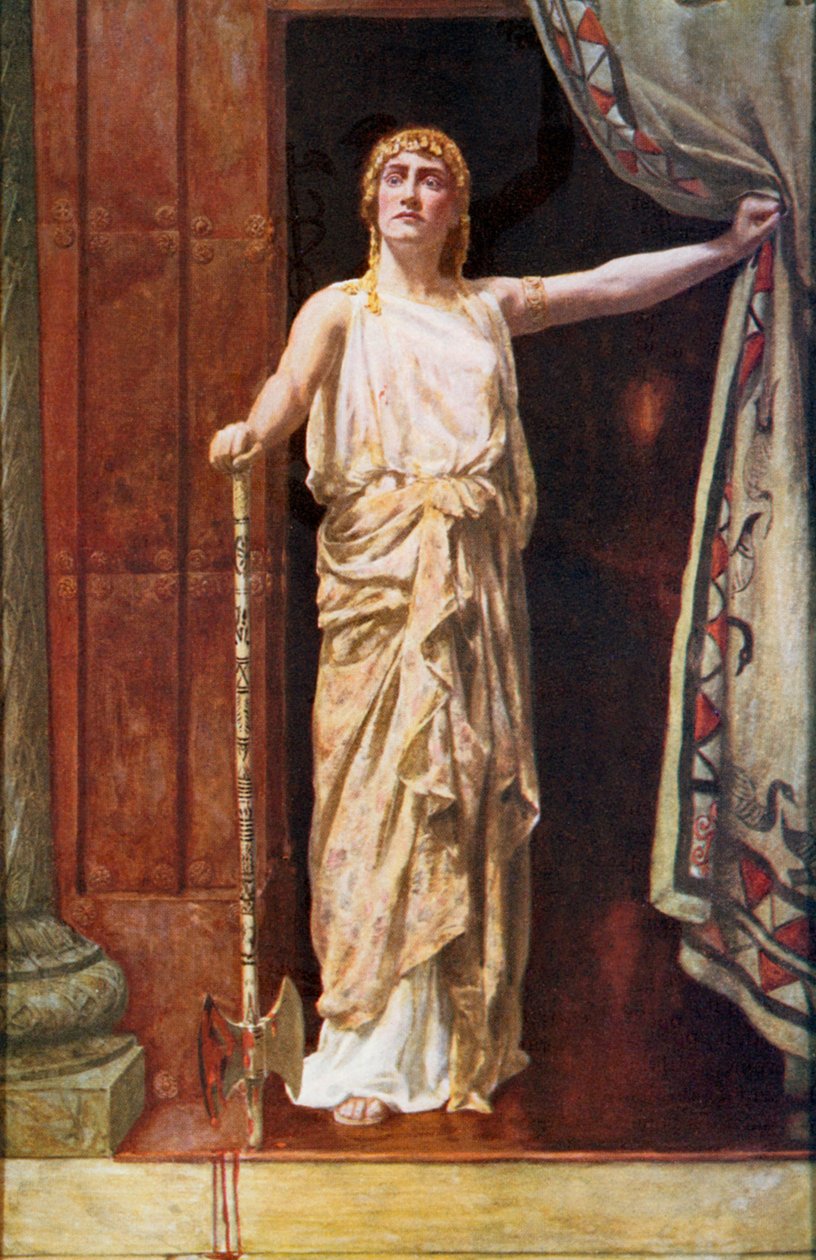 Clitemnestra (litografia a cores) de John (after) Collier
