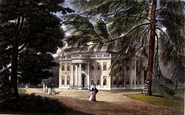 Delaford Park, do "Repositório de Artes" de Ackermann de John (after) Gendall