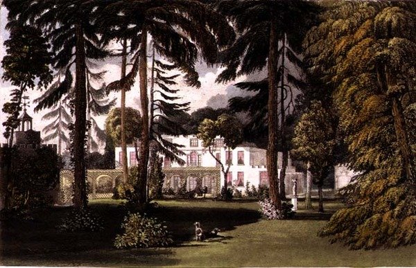 Pelling Place, Garden Front, do "Repositório de Artes" de Ackermann de John (after) Gendall