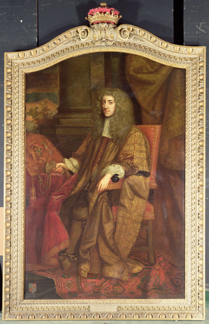 Anthony Ashley Cooper. 1º Conde de Shaftesbury em túnicas do Senhor Chanceler, c.1672 (óleo sobre tela) de John (attr. to) Greenhill