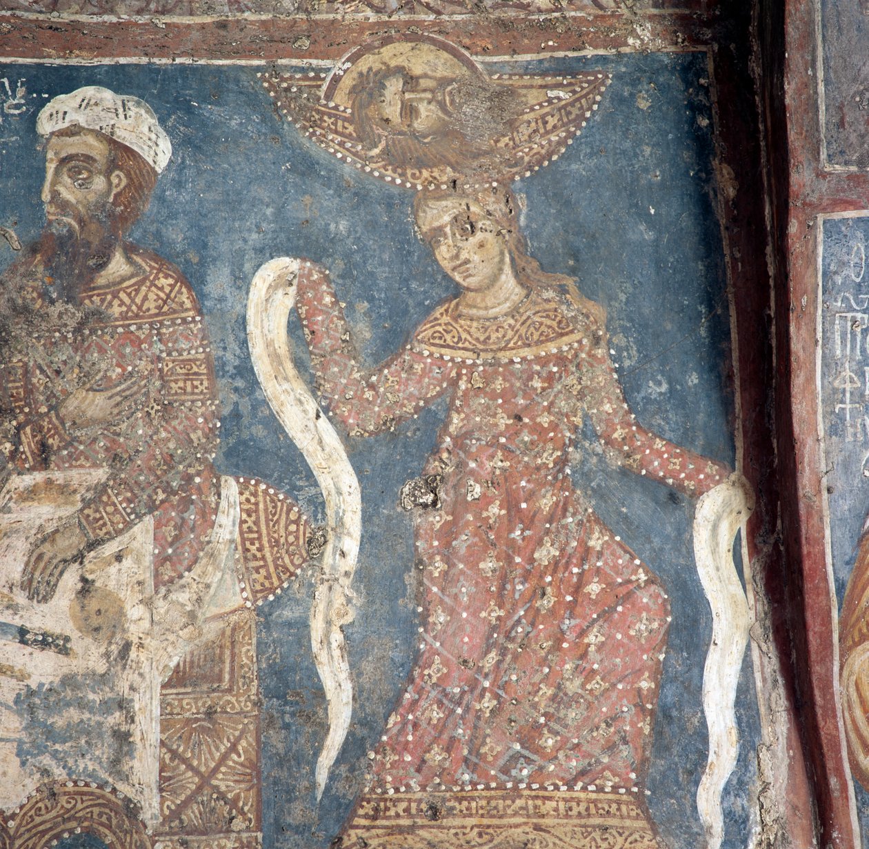 Fresco na igreja em Deliana, Creta, Grécia (foto) de Walter Charles Mills