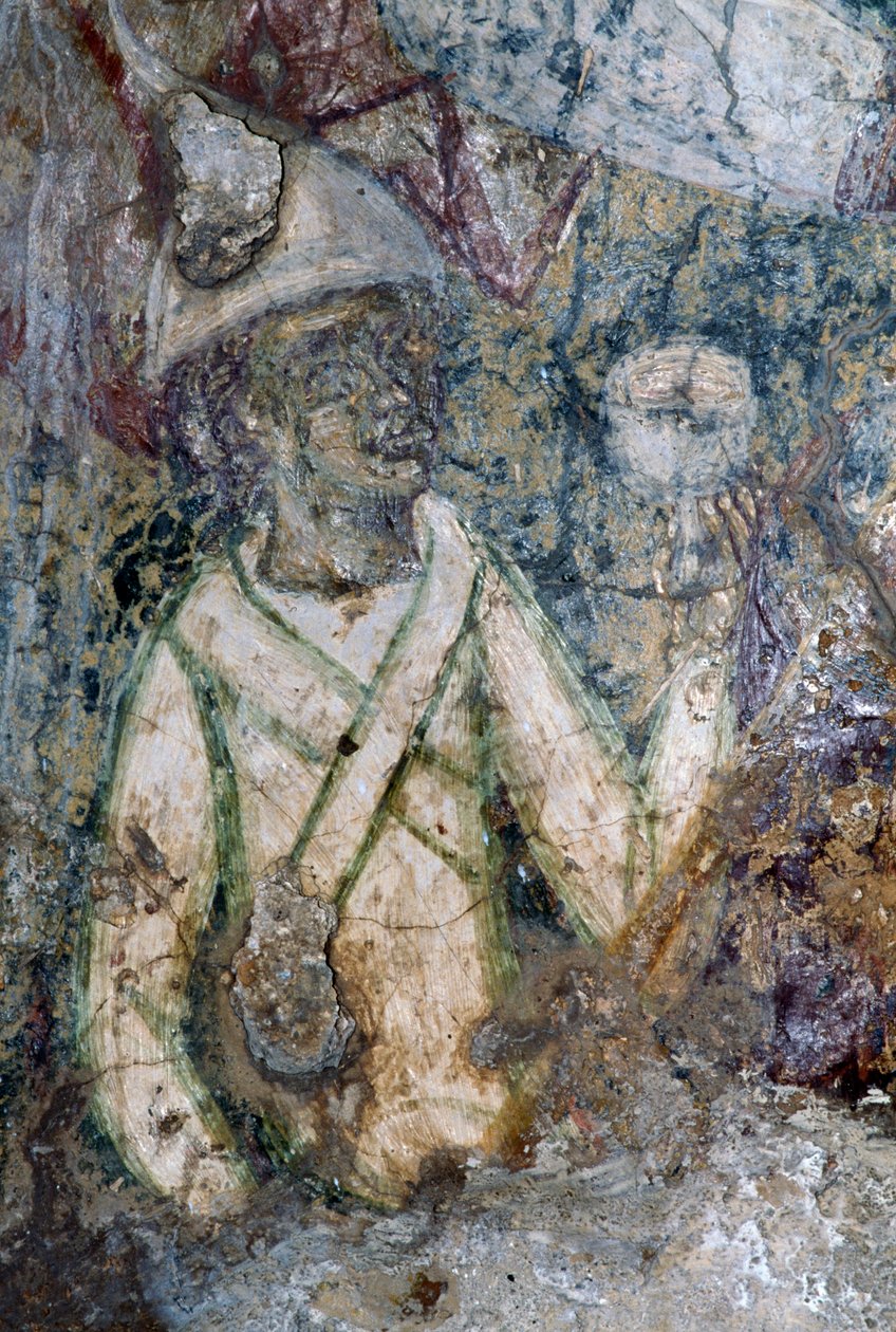 Fresco na igreja de Agia Anna de Walter Charles Mills