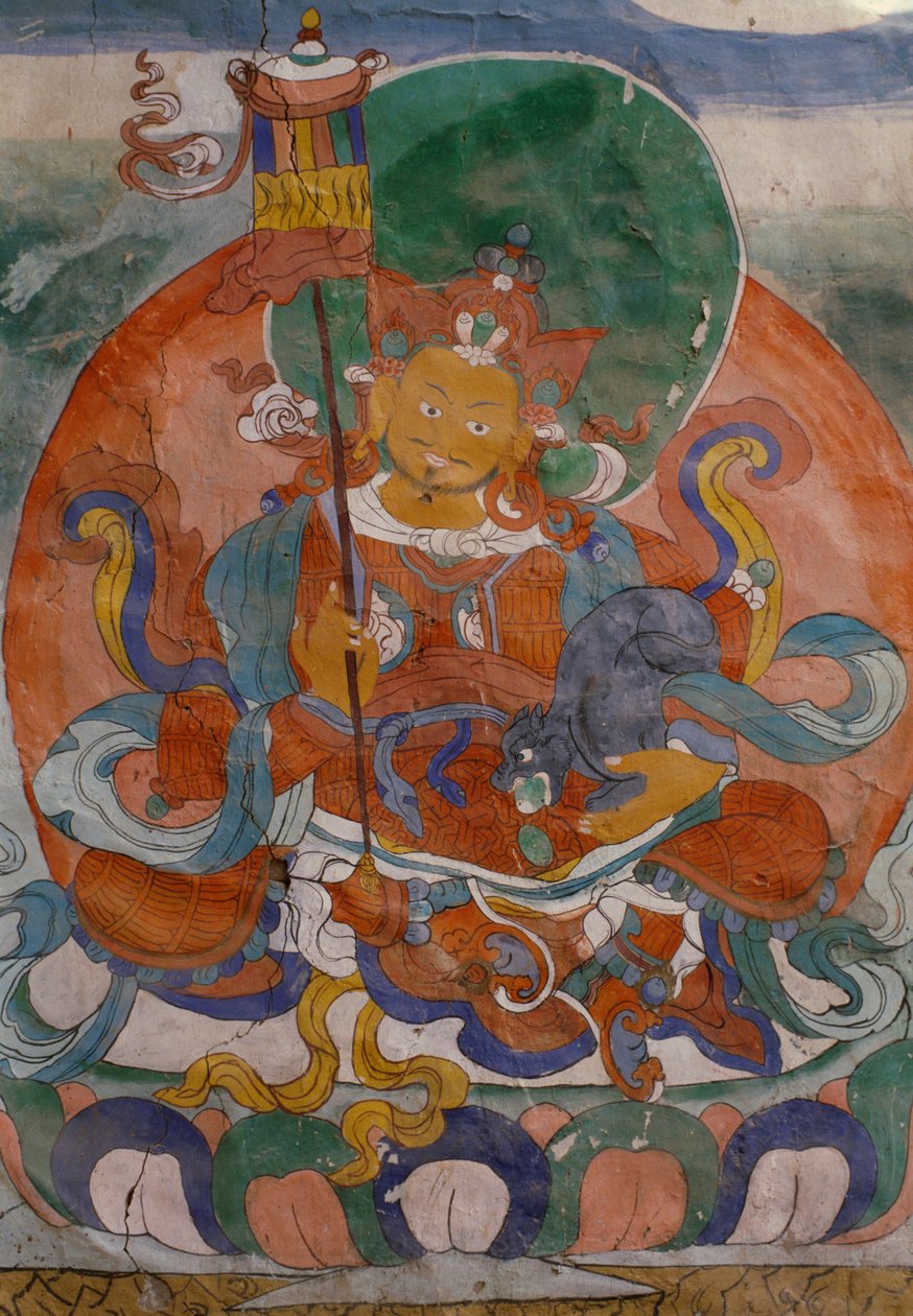 Pintura Mural do Mosteiro Lamaist de Hemis, Laddakh, Índia de Walter Charles Mills