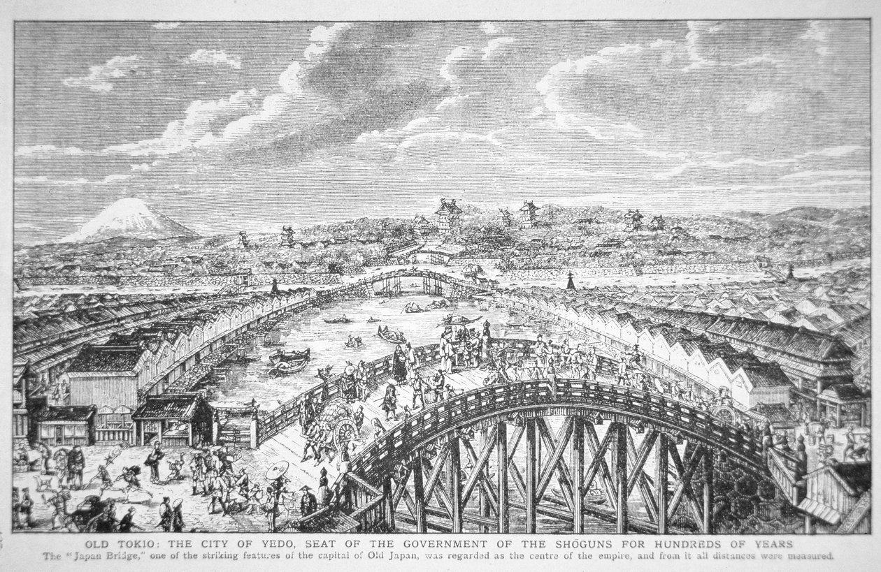 Tóquio Velha: a Cidade de Edo (litho) de Walter Charles Mills
