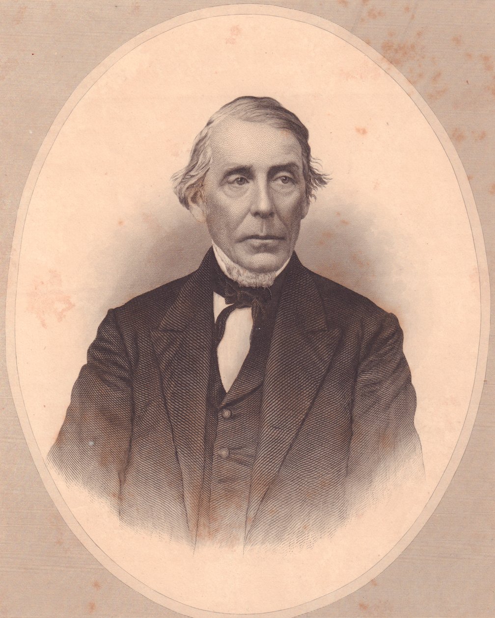Retrato do sacerdote metodista americano John Price Durbin (1800-1876), gravura de W Wellstood, do Repositório das Mulheres, Estados Unidos, cerca de 1870 de Walter Charles Mills