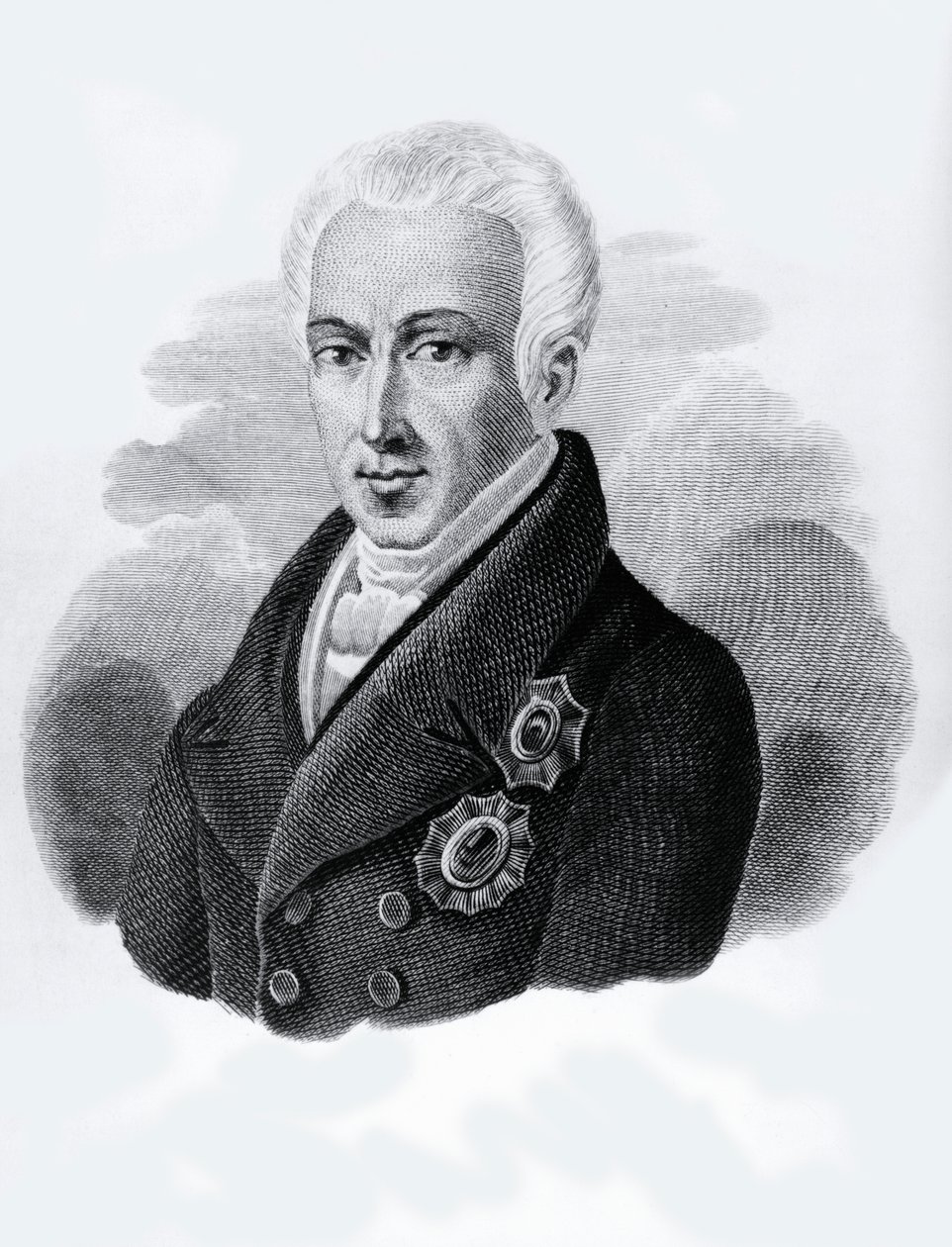 Retrato do Conde Ioannis Antonios Kapodistrias (1776-1831), Presidente da República Grega de 1828 a 1831, gravura de Walter Charles Mills